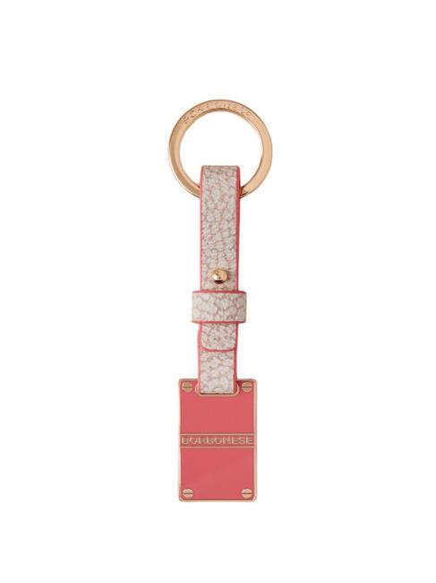 BORBONESE KEYRING Porte-clés avec plaque d'identification pour chien 15 roses sable/thé - Porte-clés