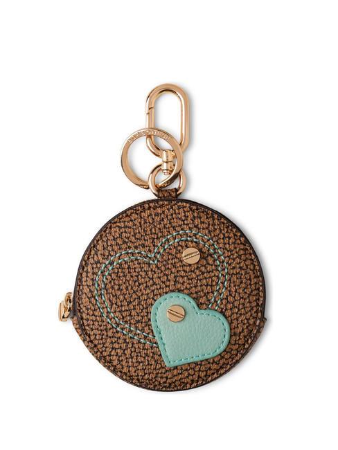 BORBONESE KEYRING Porte-clés breloque coeur op naturel/lichen - Porte-clés