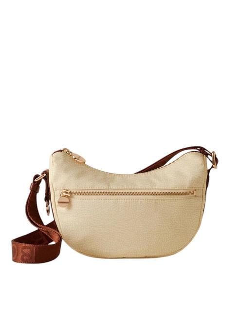 BORBONESE ECO LINE LUNA Sac d'épaule camomille/cuir - Sacs pour Femme