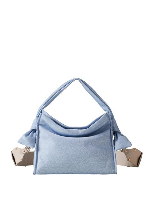 BORBONESE LOVER NYLON Petit sac hobo avec bandoulière topaze/gris clair - Sacs pour Femme