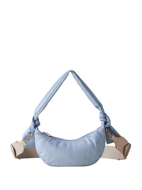 BORBONESE LOVER NYLON Petit sac bandoulière avec bandoulière topaze/gris clair - Sacs pour Femme