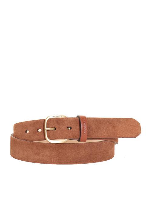 THE BRIDGE SUEDE Ceinture en daim MARRON - Ceintures