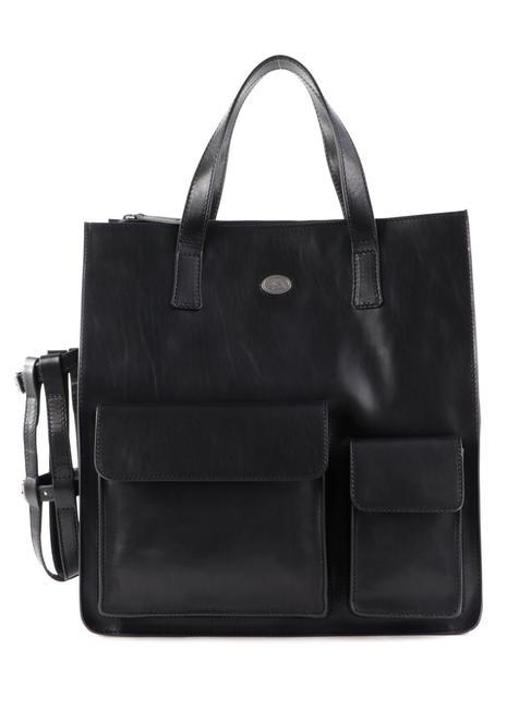 THE BRIDGE STOUO  Cabas vertical en cuir, avec bandoulière Noir - Sacs pour Femme