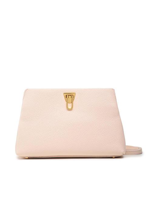 COCCINELLE BEAT CLUTCH Pochette en cuir martelé rose crème - Sacs pour Femme