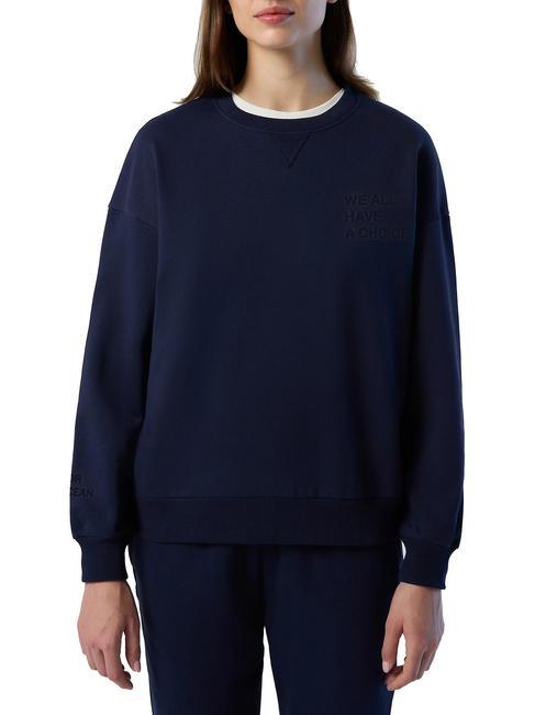 NORTH SAILS WE ALL HAVE A CHOICE Sweat-shirt en coton bleu marine - Sweat-shirts pour femmes