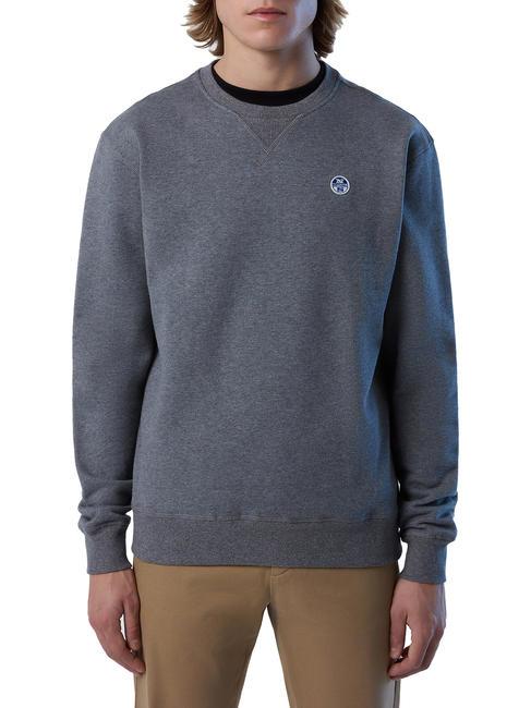 NORTH SAILS ROUND LOGO Sweat col rond en coton mélange gris moyen - Pulls molletonnés