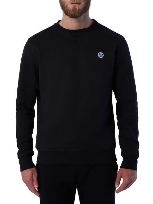 NORTH SAILS ROUND LOGO Sweat col rond en coton noir - Pulls molletonnés