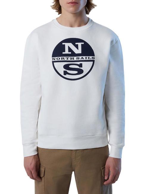 NORTH SAILS MAXI LOGO Sweat col rond en coton Guimauve - Pulls molletonnés