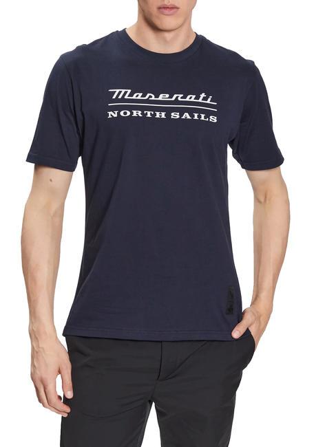 NORTH SAILS MASERATI T-shirt en coton imprimé maxi bleu électrique - T-shirt