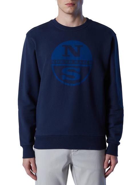 NORTH SAILS N|S LOGO Sweat col rond en coton bleu marine - Pulls molletonnés