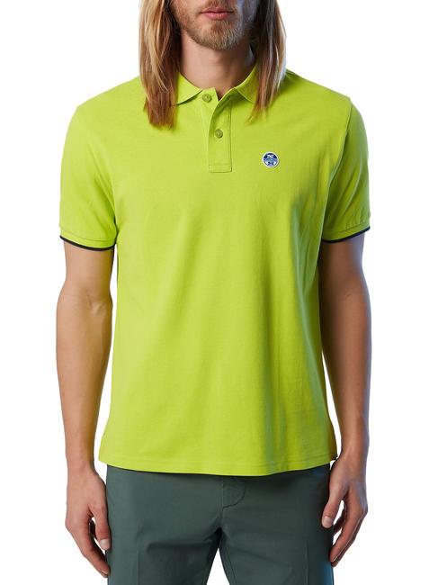 NORTH SAILS ROUND LOGO Polo à manches courtes en coton citron vert - chemise polo