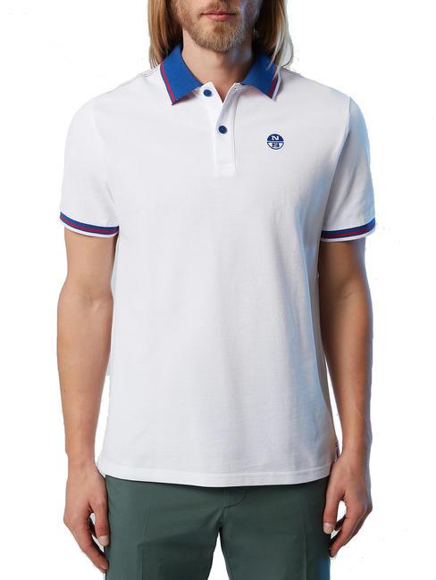 NORTH SAILS EMBROIDERY LOGO Polo à manches courtes en coton blanc - chemise polo