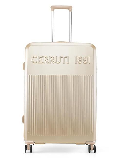 CERRUTI 1881 Grand chariot extensible Champagne - Valises Rigides