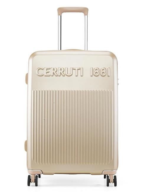 CERRUTI 1881 Chariot extensible moyen Champagne - Valises Rigides