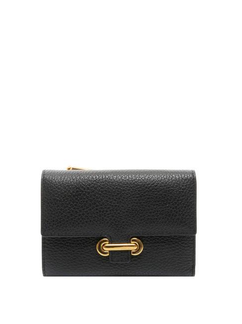 COCCINELLE KATTIE Portefeuille en cuir grainé moyen Noir - Portefeuilles Femme