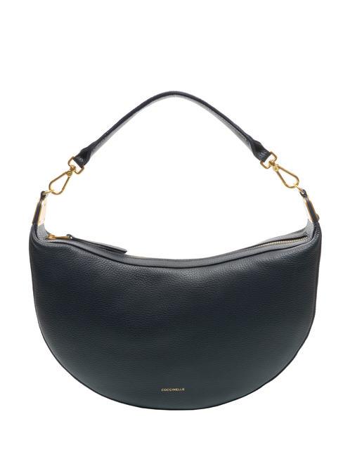 COCCINELLE ANAIS Sac hobo en cuir grainé bleu nuit - Sacs pour Femme