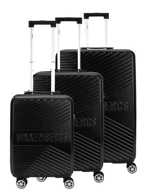 BIKKEMBERGS DERIVE Lot de 3 chariots : cabine+moyen+grand noir - Ensemble Valises