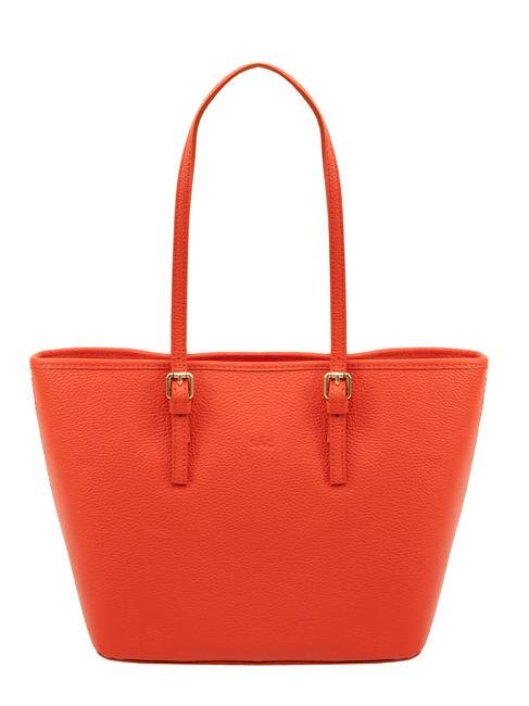 LESAC CHIARA Sac cabas en cuir Dollar corail - Sacs pour Femme