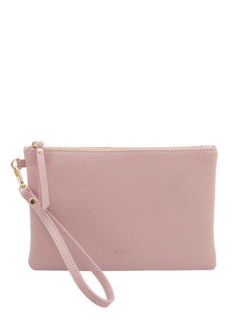 LESAC ROBERTA Pochette en cuir Dollar rose millénaire - Sacs pour Femme