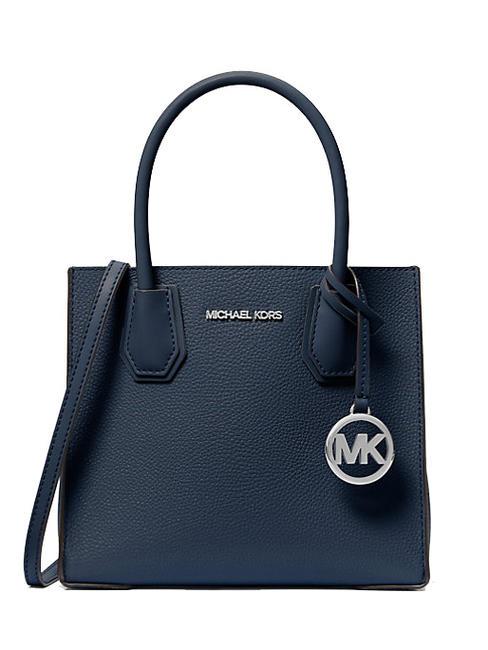 MICHAEL KORS MERCER Sac à main, avec bandoulière, en cuir marine - Sacs pour Femme