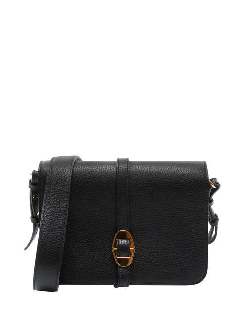 COCCINELLE COSIMA Sac bandoulière en cuir martelé Noir - Sacs pour Femme