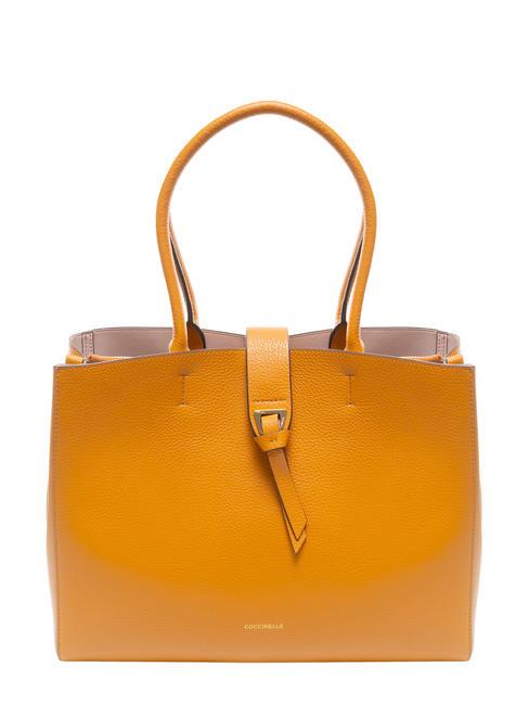 COCCINELLE ALBA Sac cabas en cuir martelé paprika - Sacs pour Femme