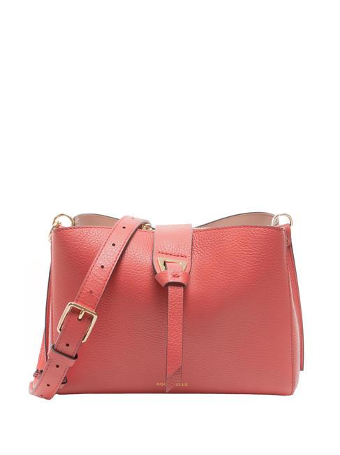 COCCINELLE ALBA Sac bandoulière en cuir martelé canneberges - Sacs pour Femme