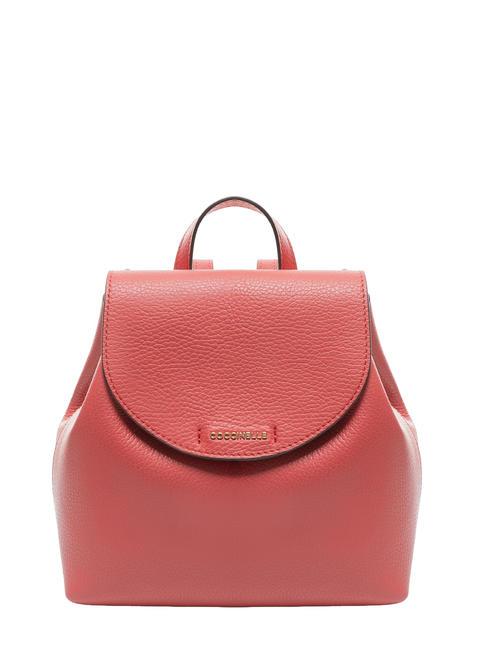 COCCINELLE ARIEL Mini sac à dos en cuir texturé canneberges - Sacs pour Femme