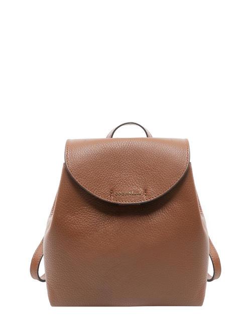 COCCINELLE ARIEL Mini sac à dos en cuir texturé BRULE - Sacs pour Femme