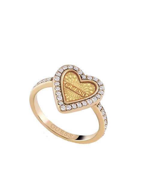 GUESS LOVE ME TENDER Bague avec coeur et zircons or jaune - Bagues