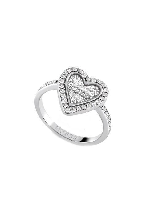 GUESS LOVE ME TENDER Bague avec coeur et zircons or jaune/rhodium - Bagues