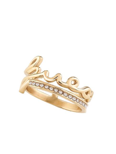 GUESS SAY MY NAME Bague avec zircons or jaune - Bagues