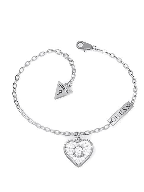 GUESS G SHINE Bracelet avec coeur et zircons ARGENT - Bracelets