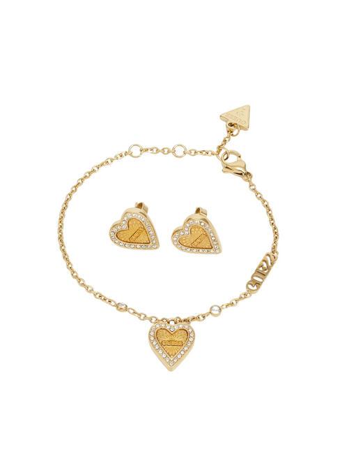 GUESS LOVE ME TENDER Bracelet et boucles d'oreilles or jaune - Bracelets