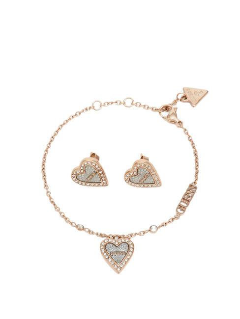 GUESS LOVE ME TENDER Bracelet et boucles d'oreilles rho / rog - Bracelets