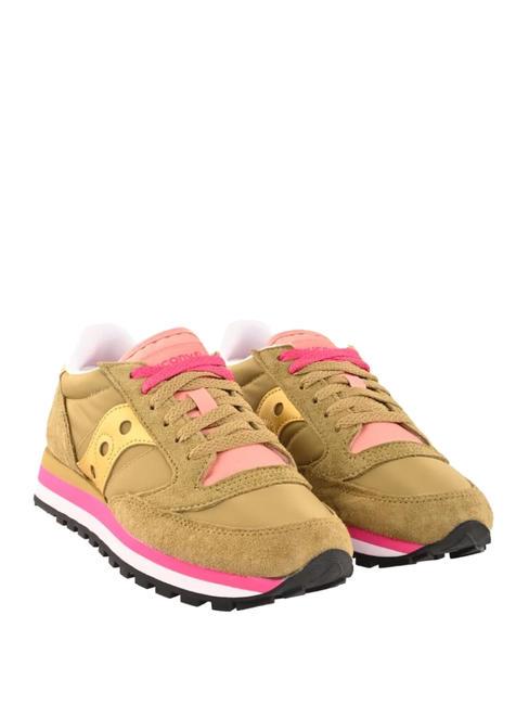 SAUCONY JAZZ TRIPLE Baskets olives/or - Chaussures Femme