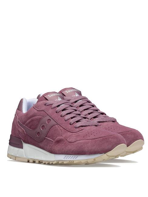 SAUCONY SHADOW 5000 Baskets en cuir raisin - Chaussures unisexe