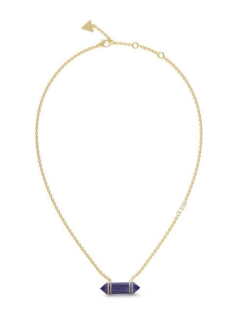 GUESS GOOD VIBES Collier avec pierre or jaune/bleu - Colliers