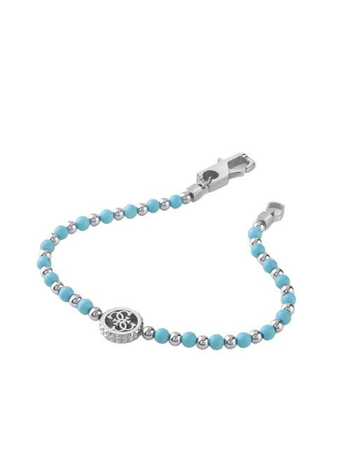 GUESS LOG-IN Bracelet acier/turquoise - Bracelets pour hommes