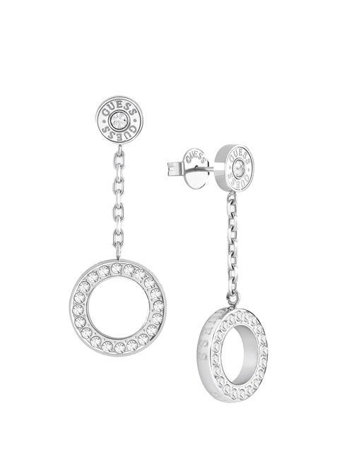 GUESS CIRCLE LIGHTS Boucles d'oreilles ARGENT - Boucles d'oreilles