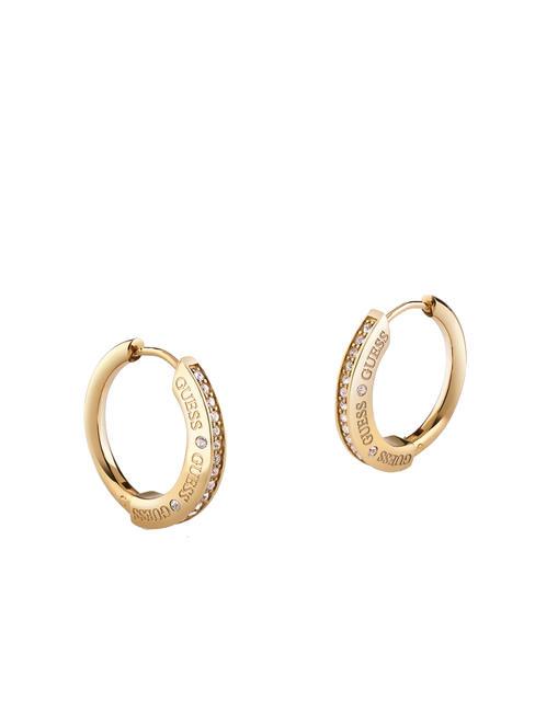 GUESS BOND Boucles d'oreilles créoles avec zircons or jaune - Boucles d'oreilles