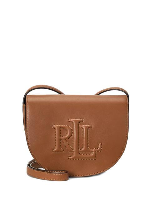 RALPH LAUREN WITLEY Sac bandoulière en cuir à rabat lauren tan1 - Sacs pour Femme