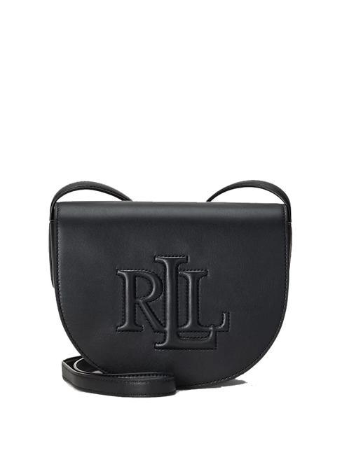 RALPH LAUREN WITLEY Sac bandoulière en cuir à rabat noir2 - Sacs pour Femme