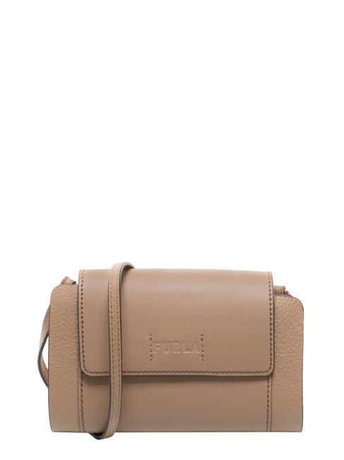 FURLA MIASTELLA Mini sac porté épaule en cuir grège - Sacs pour Femme