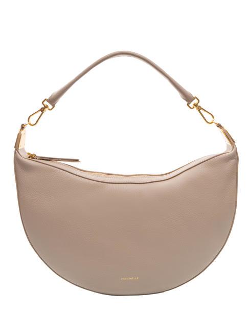 COCCINELLE ANAIS Sac hobo en cuir grainé rose poudré - Sacs pour Femme