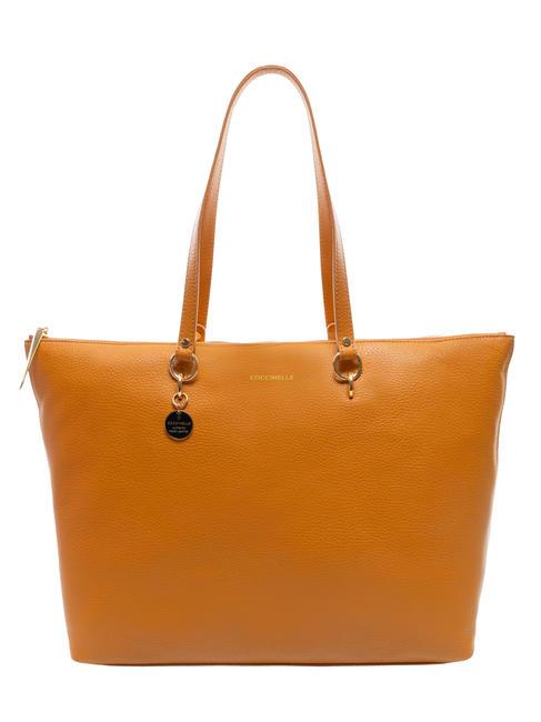 COCCINELLE ALPHA  Sac à provisions en cuir paprika - Sacs pour Femme