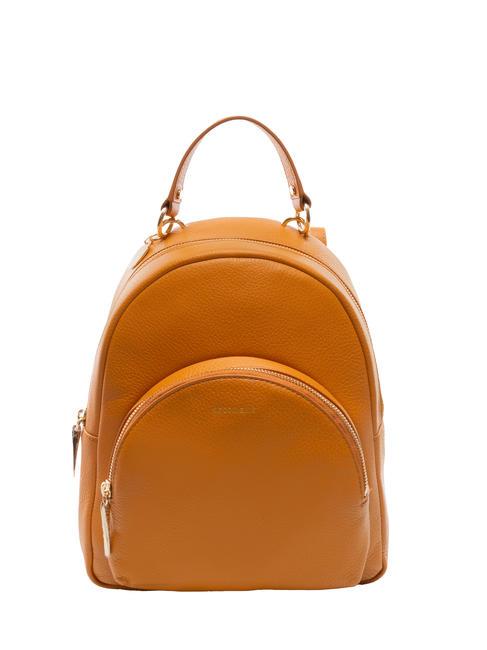 COCCINELLE ALPHA Sac à dos en cuir martelé paprika - Sacs pour Femme