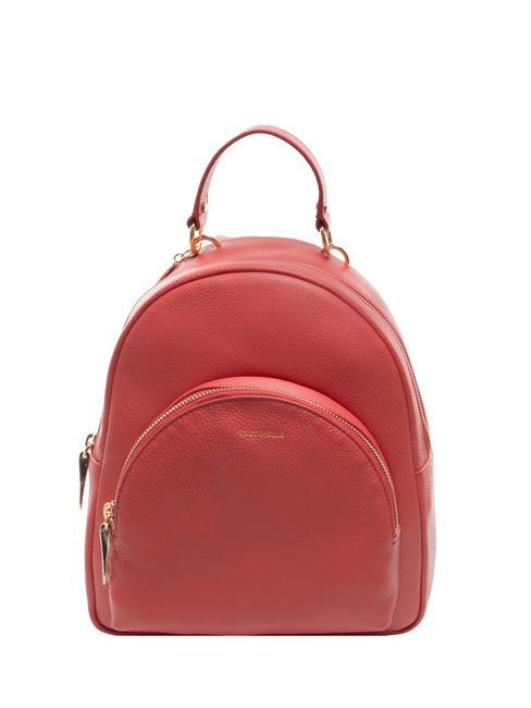 COCCINELLE ALPHA Sac à dos en cuir martelé canneberges - Sacs pour Femme