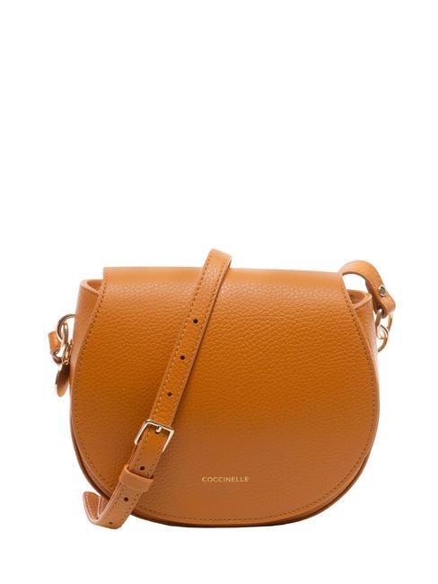 COCCINELLE ALPHA  Mini sac bandoulière, en cuir paprika - Sacs pour Femme