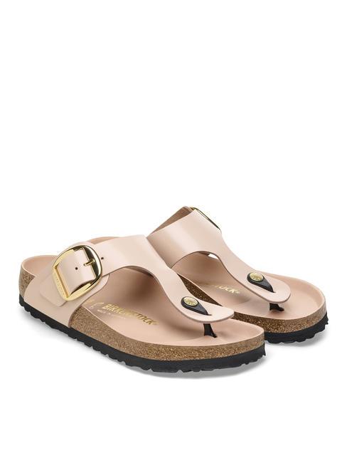 BIRKENSTOCK ARIZONA BIG BUCKLE Babouche en cuir briller nouveau beige - Chaussures Femme